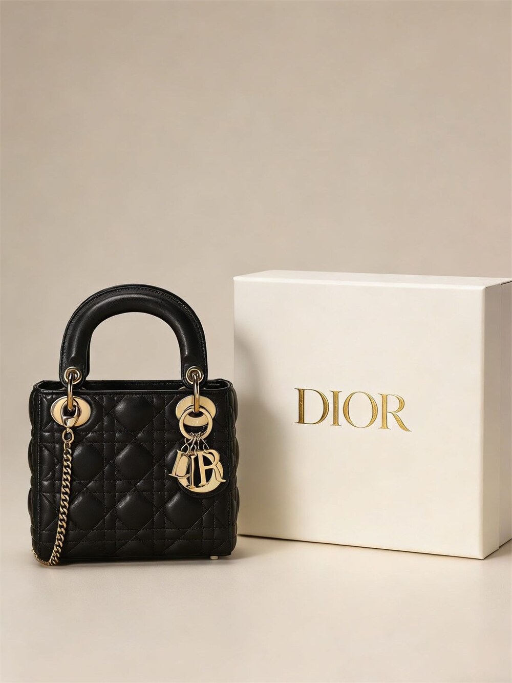 Mini Lady Dior Bag Black Cannage Lambskin